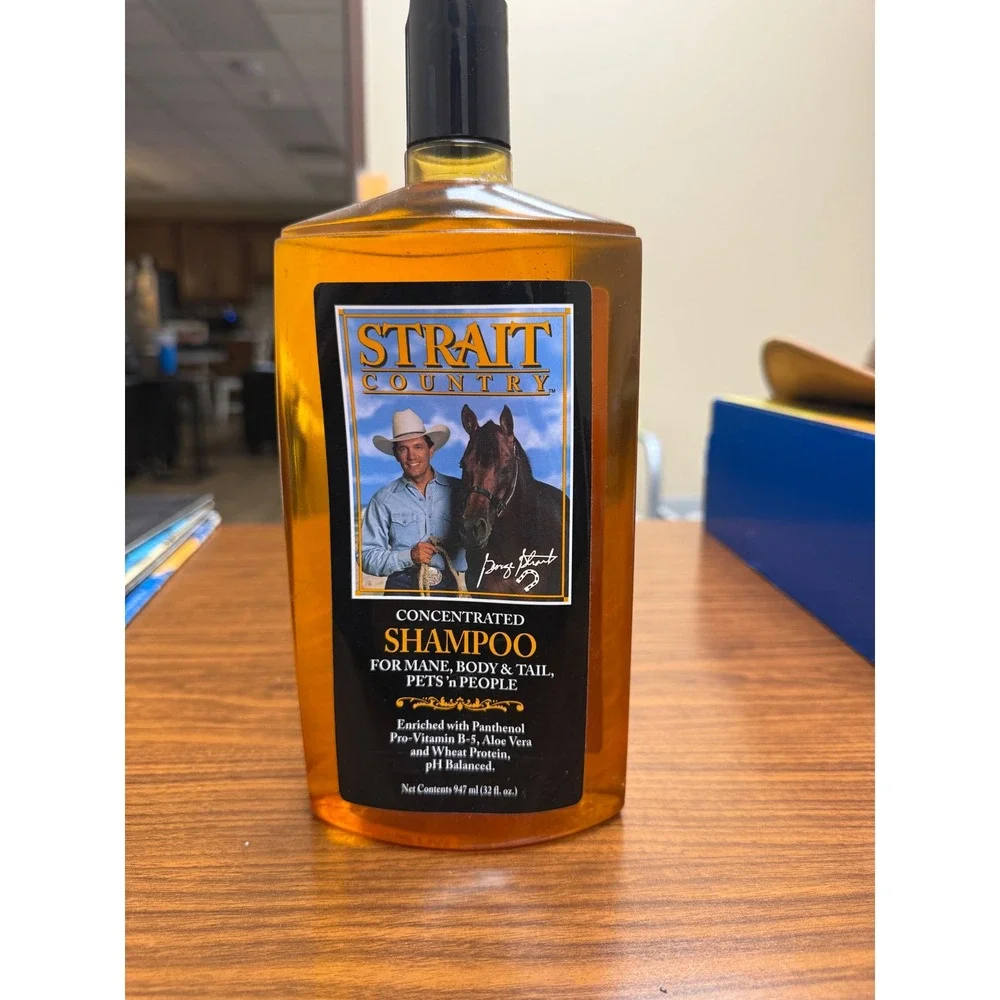 George Strait Strait Country Concentrated Shampoo 32oz Horse Human 1994 Vintage